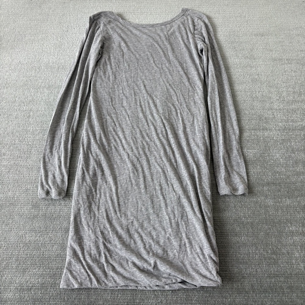 Standard James Perse Dress Women 2‎ Gray Mini Ruched Long Sleeve Capsule Minimal